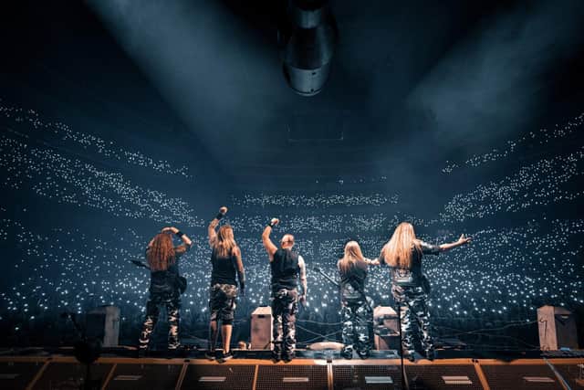 Sabaton pictured live at "The Tour To End All Tours"