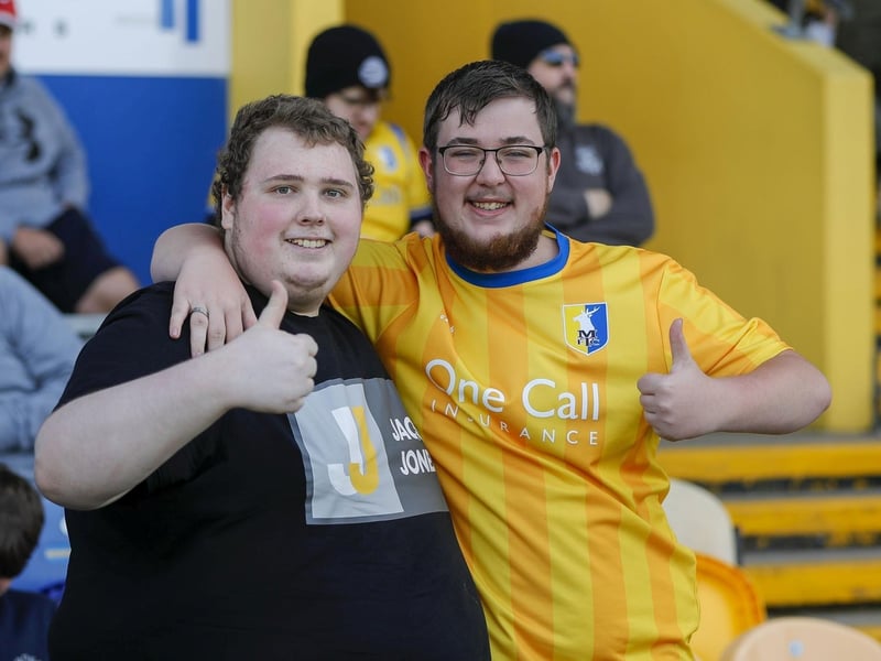 Mansfield Town fans before the draw with Stockport.