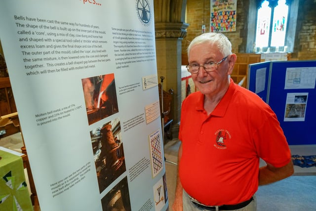 Bell ringing event at Kirkby St Wilfrid's Church. Tower captain at Hucknall - Ernest Sollis.