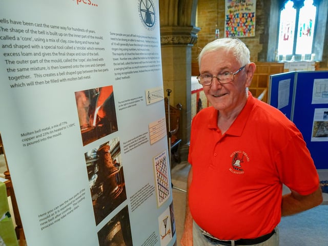 Bell ringing event at Kirkby St Wilfrid's Church. Tower captain at Hucknall - Ernest Sollis.