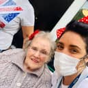 Natasha Westwood, pictured with a resident, has been nominated for the ‘Care Home Activities Organiser’ award.