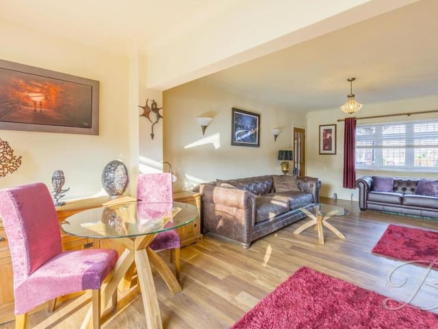 A second look at the impressive lounge. As you can see, there is an abundance of space to place your furniture and to turn it into a lovely room where you can entertain friends and family.