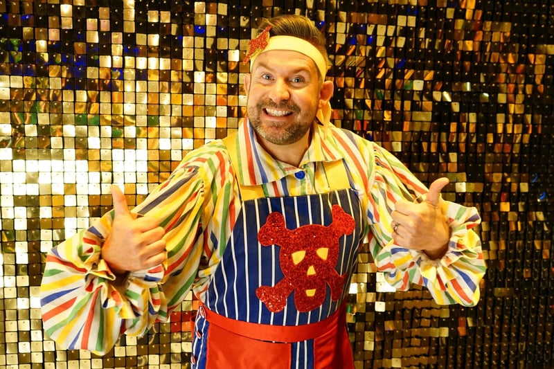 Mansfield panto press launch of Peter Pan at the Palace theatre. It starred Adam Moss as Smee.