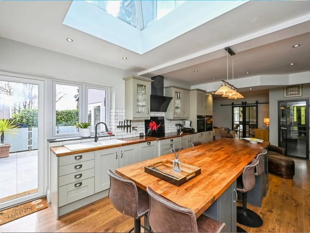 The kitchen/diner forms the heart of the home, offering a practical and sociable area for cooking, dining, and entertaining, with ample storage and workspace.