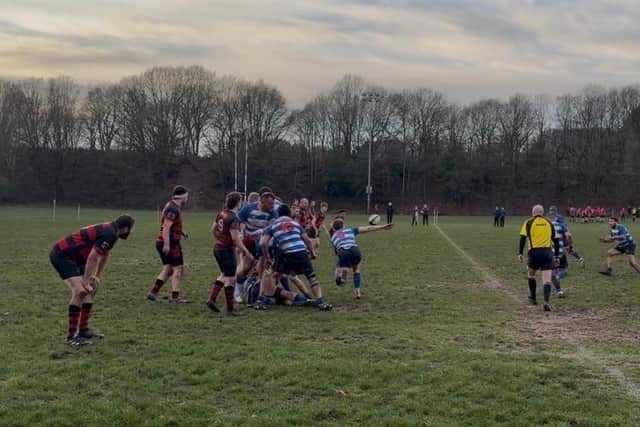 Mansfield in action against Sleaford in big home win on Saturday.