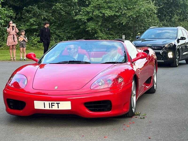 One student even rocked up to the event in a Ferrari.