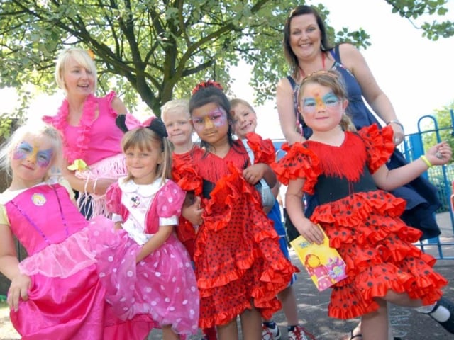 Getting all sunny in costume for Hawaiian Day in 2010.