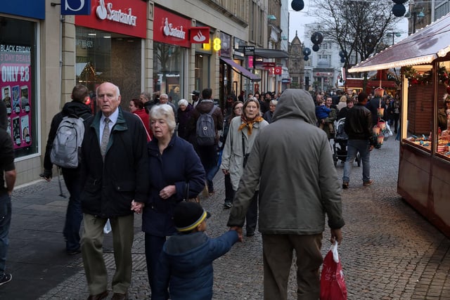 A busy city centre as shops had their Black Friday in 2014