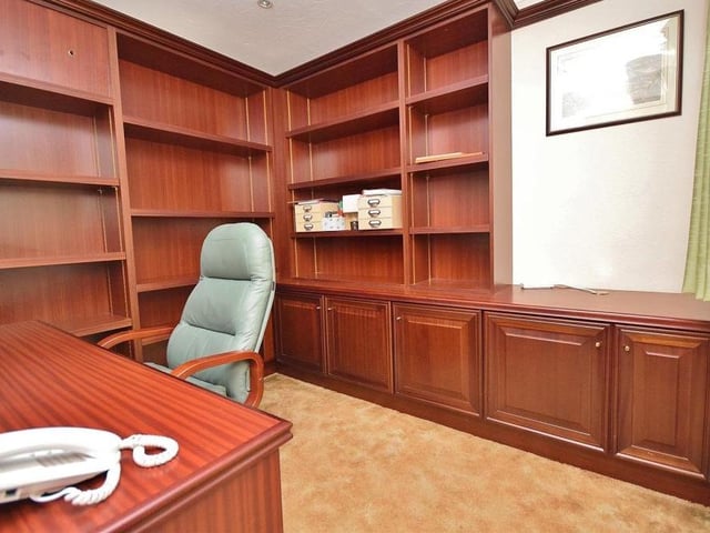 A useful addition to the £495,000 house, especially if you're working from home, is this office or study. It has practical, built-in storage, a loft hatch, radiator and window facing the front of the property.
