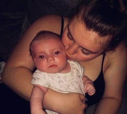 Chelsea Adele Davis with baby Jaxson