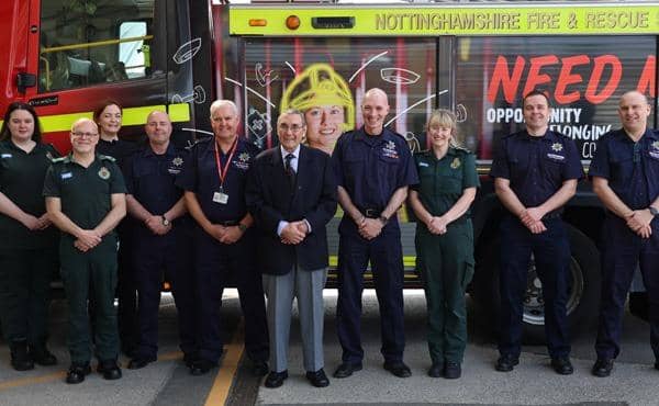 Derick, who was 81-years-old at the time, was at his daughter’s home near Sherwood Forest, on 7 May 2022, when he was involved in a bonfire incident and needed urgent help. He has thanked emergency service workers for their support.