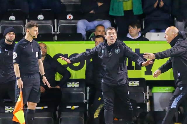 Mansfield Town manager Nigel Clough - unhappy with officiating standards.