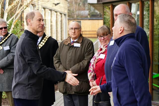 The Duke of Edinburgh was welcomed to Portland College today.