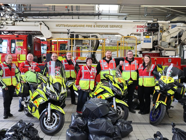 Nottinghamshire Blood Bikers.