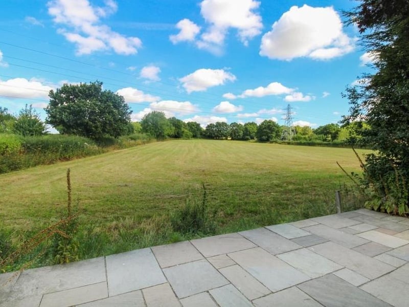 The property offers some stunning views, some from patios overlooking sprawling fields.