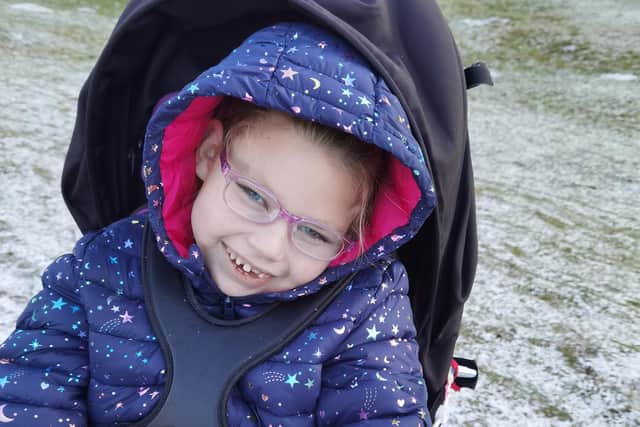 Evie Carr loves being outdoors and the funds will help her get a new wheelchair for going outside