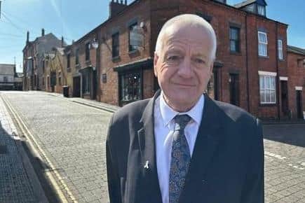 Leader of Broxtowe Borough Council, Milan Radulovic, outside the D.H. Lawrence Museum in Eastwood