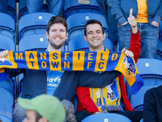 Stags fans ahead of the 2-2 draw with Forest Green.