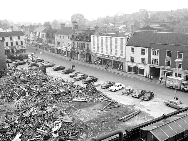Buildings were demolished to make way for the Four Seasons Shopping Centre