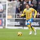 Aaron Lewis of Mansfield Town in action during the Sky Bet League One match between Northampton Town and Mansfield Town at Sixfields on November 08, 2025 in Northampton, England. (Photo by Pete Norton/Getty Images)