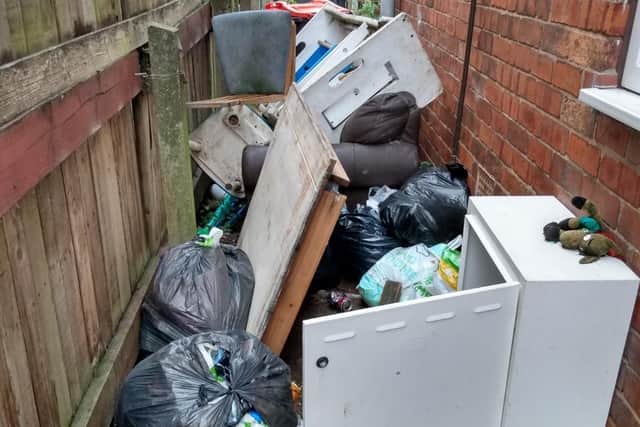Zoe Jacques was convicted of failing to clear this pile of rubbish from her property