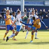 Mansfield Town on their way to victory at Barrow in October.