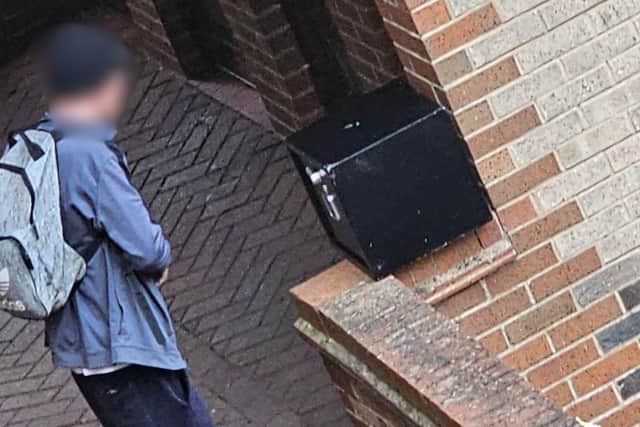 John Readman, pictured with the safe