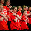 Stagecoach Performing Arts Students from Mansfield in the Big Spring Sing at Royal Hall.