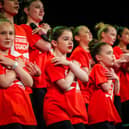 Stagecoach Performing Arts Students from Mansfield in the Big Spring Sing at Royal Hall.