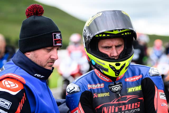Bike problems for Kyle Ryde at Knockhill - Photo by Michael Hallam.
