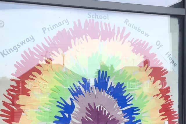 Kingsway Primary rainbow of hope.