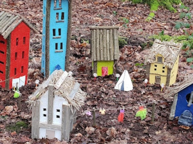 During the trial, children can explore miniature fairy villages while they complete their activity sheets.