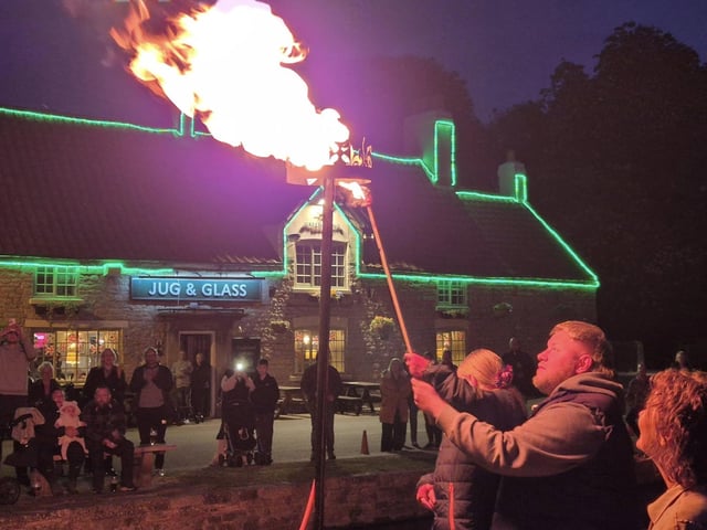 Nether Langwith Parish Council shared photos from the village's VE Day beacon lighting on the night of May 8.