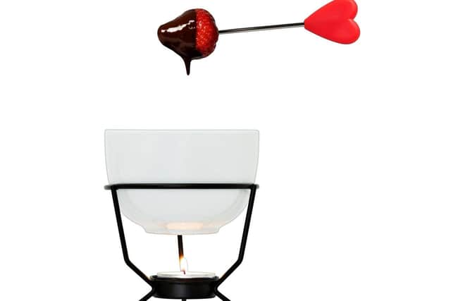 A Valentine's-themed fondue set from Flying Tiger. It is one of a number of Valentine's gifts available from Nottingham's Victoria Centre.