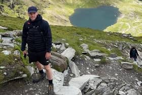 Tom Chantry, aged 27, pictured on his fundraising trek.