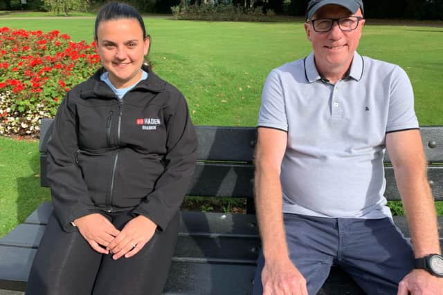 Assistant football referee Andrew Jarvis says he owes his life to Hallam FC’s physio, Shannon Brooks.