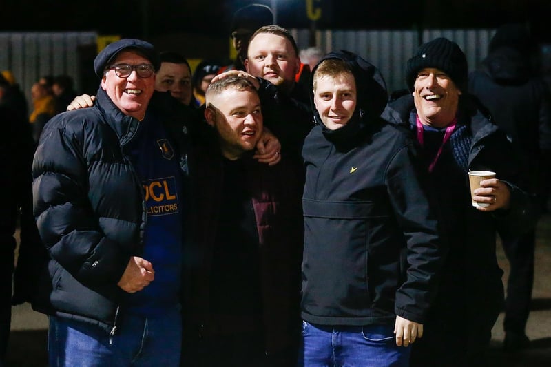 Travelling Mansfield fans at Sutton Utd. Pic: Chris Holloway / The Bigger Picture.media