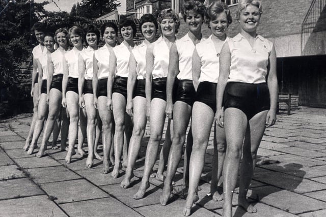 Members of the Womens League of Health and Beauty pictured after their "passing out" parade in August 193 following a teaching course at Sheffield YMCA