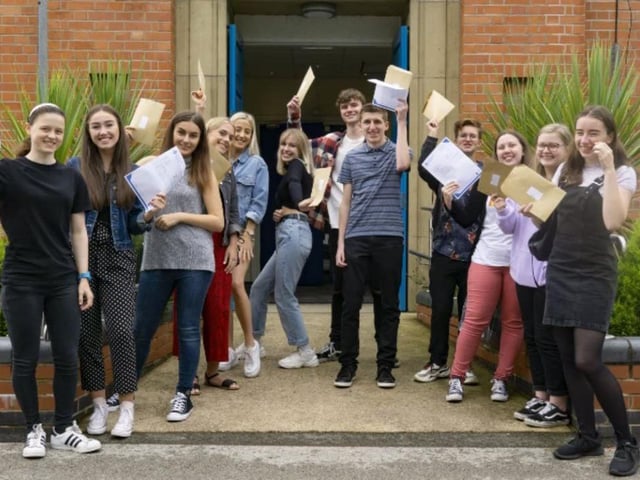 Kimberley School students celebrate their results in 2019.
