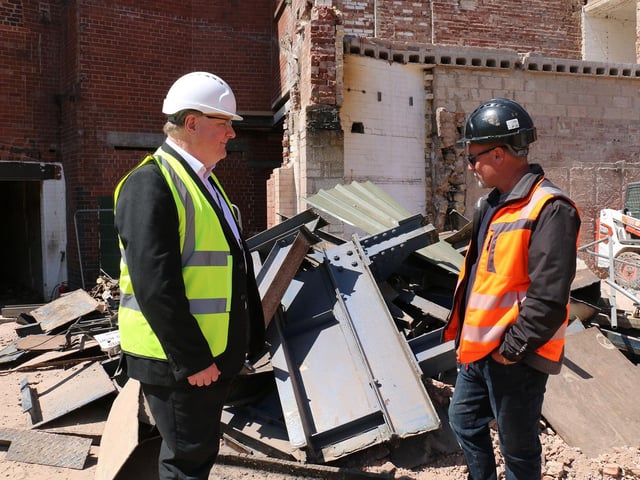 All steel and timber was removed for recycling, with sustainability a key consideration throughout.