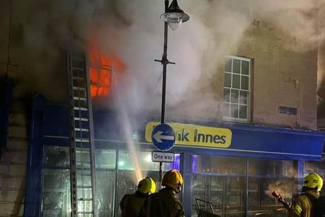 Investigators have ruled that the fire above the Frank Innes estate agency in Mansfield town centre was accidental