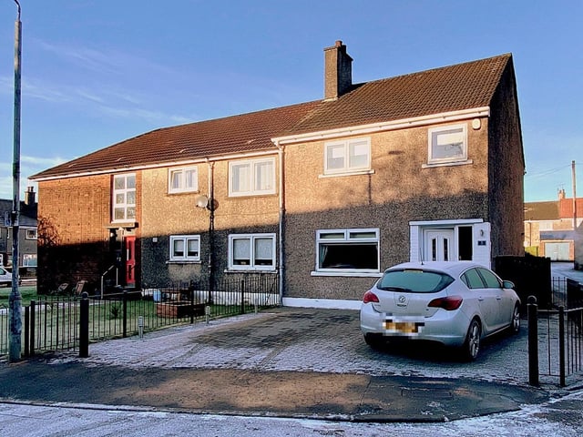 3 bedroom semi-detached house in Dumbarton.
Average house price in West Dunbartonshire - £117,877.