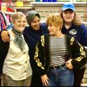 Charity Shop Sue is a British mockumentary web series broadcast on YouTube between October and November 2019. The series was created by Matthew and Timothy Chesney and Stuart Edwards and filmed in Bulwell, Nottingham, in the fictional charity shop Sec*hand Chances. Pictured: The staff/cast.