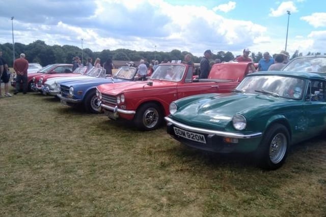 Amazingly, this green Triumph GT6 was also on display when Berry Hill Park staged a classic car show back in 1987. Almost 50 years old, the car is owned by David Beardsley, who was delighted to return to the same venue with the same car, 35 years on.