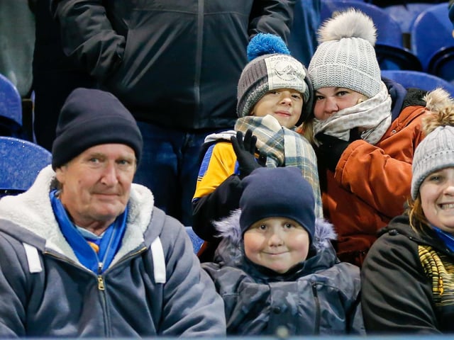 Mansfield Fans at the match against Carlisle Utd.