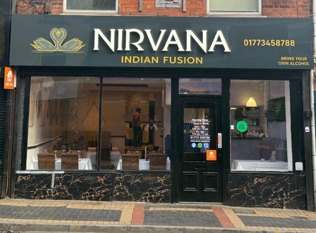 Nirvana Indian Fusion, on Nottingham Road, Eastwood, is rated 4.9 on Google Reviews