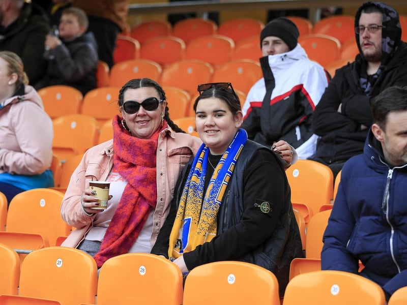 Mansfield Town fans ahead of the big win at Bradford.