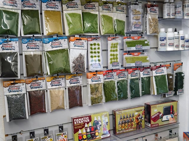 The independent shop stocks a variety of parts.