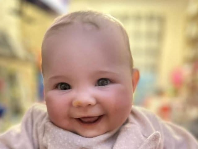 This photo of Mollie, five months, was sent to us by Mikala Charlotte