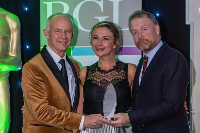 Theresa Plimmer, general manager at Ramsdale Park, receives the best net promoter score award.